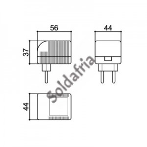Caixa Patola CF-065/2 37x44x56mm Caixa Patola CF-065/2 37x44x56mm